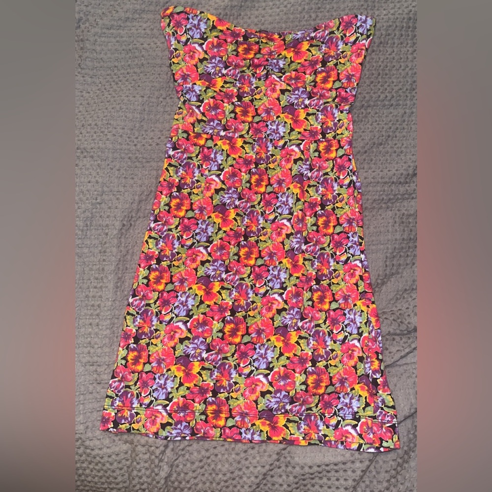 Floral Strapless Mini Dress from Pacsun XS